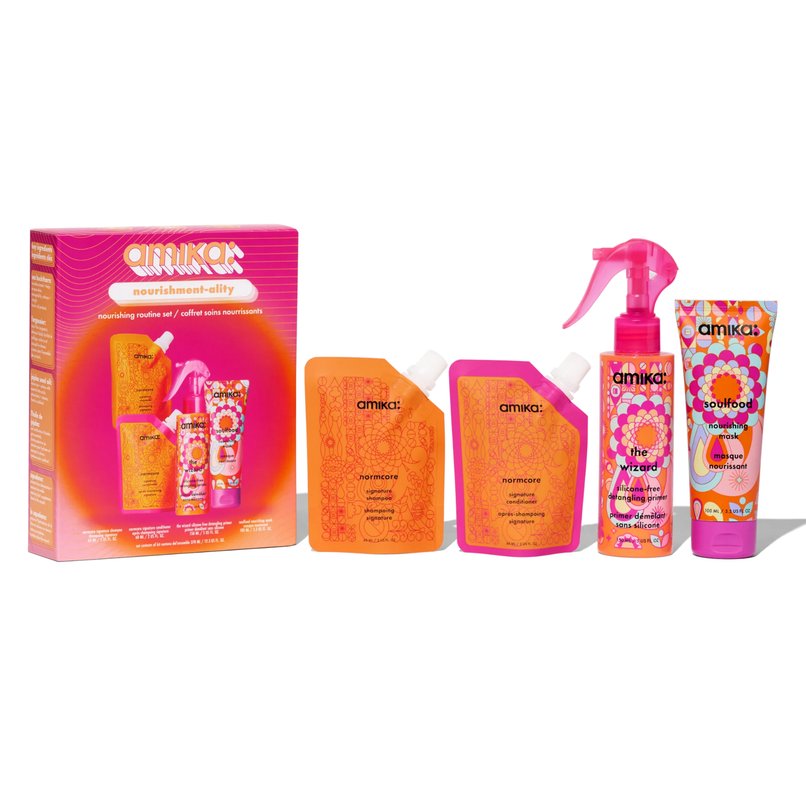 Coffret Nourishment-ality amika – Routine nourrissante cheveux format voyage 