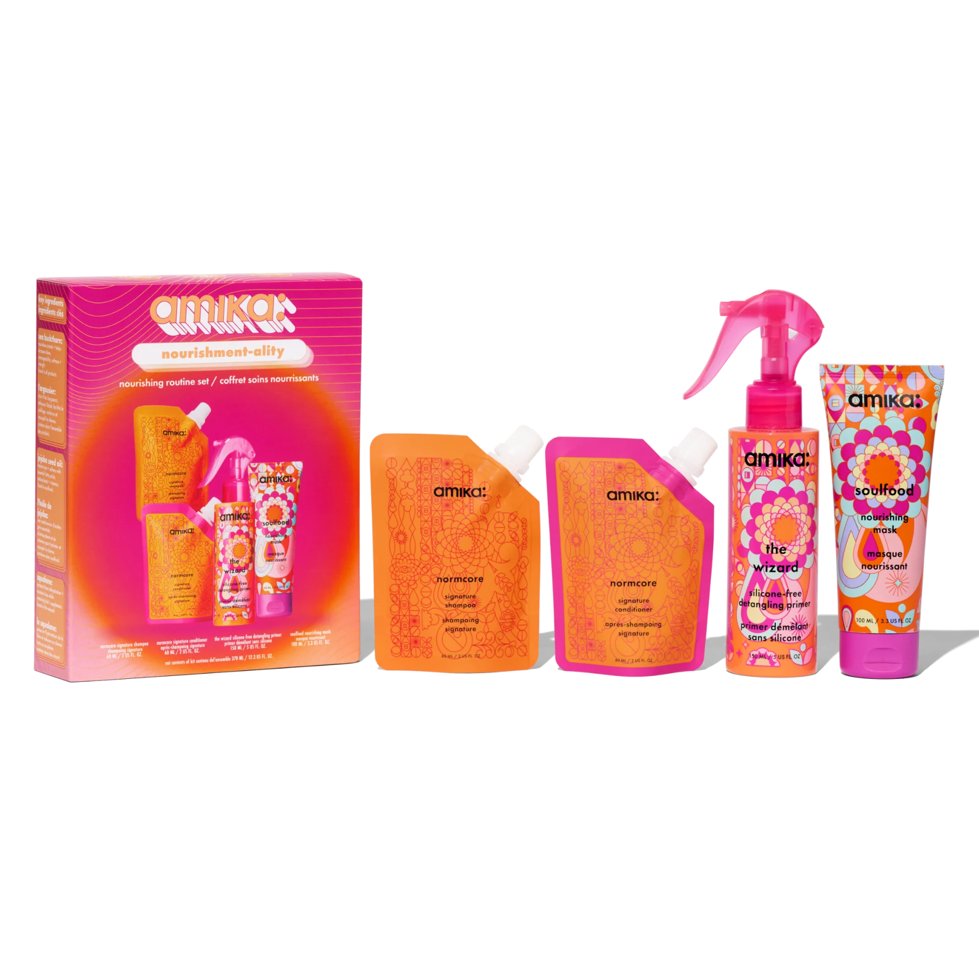 Coffret Nourishment-ality amika – Routine nourrissante cheveux format voyage 