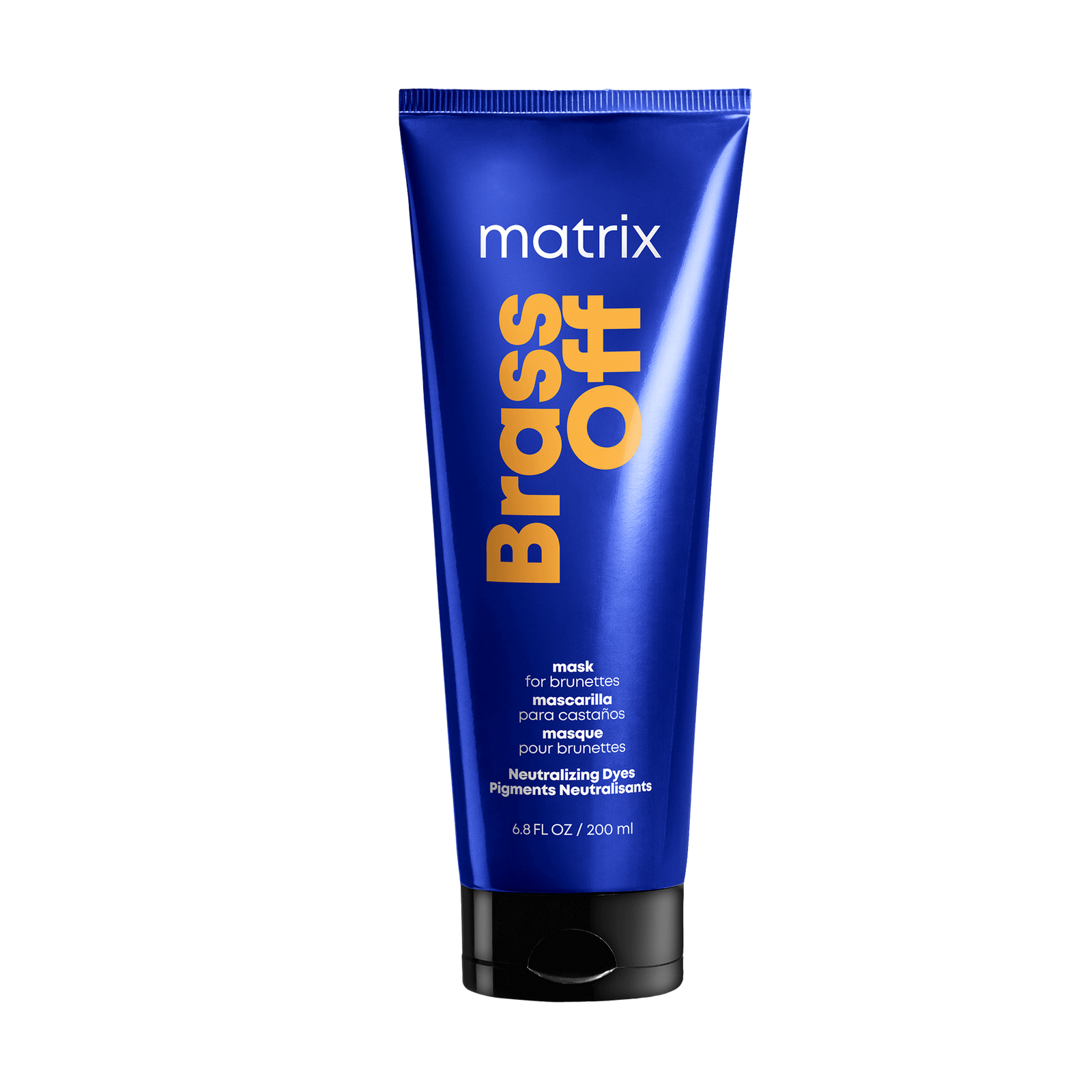 Masque Brass Off Matrix – Soin bleu-violet anti-reflets cuivrés pour cheveux blonds foncés ou méchés