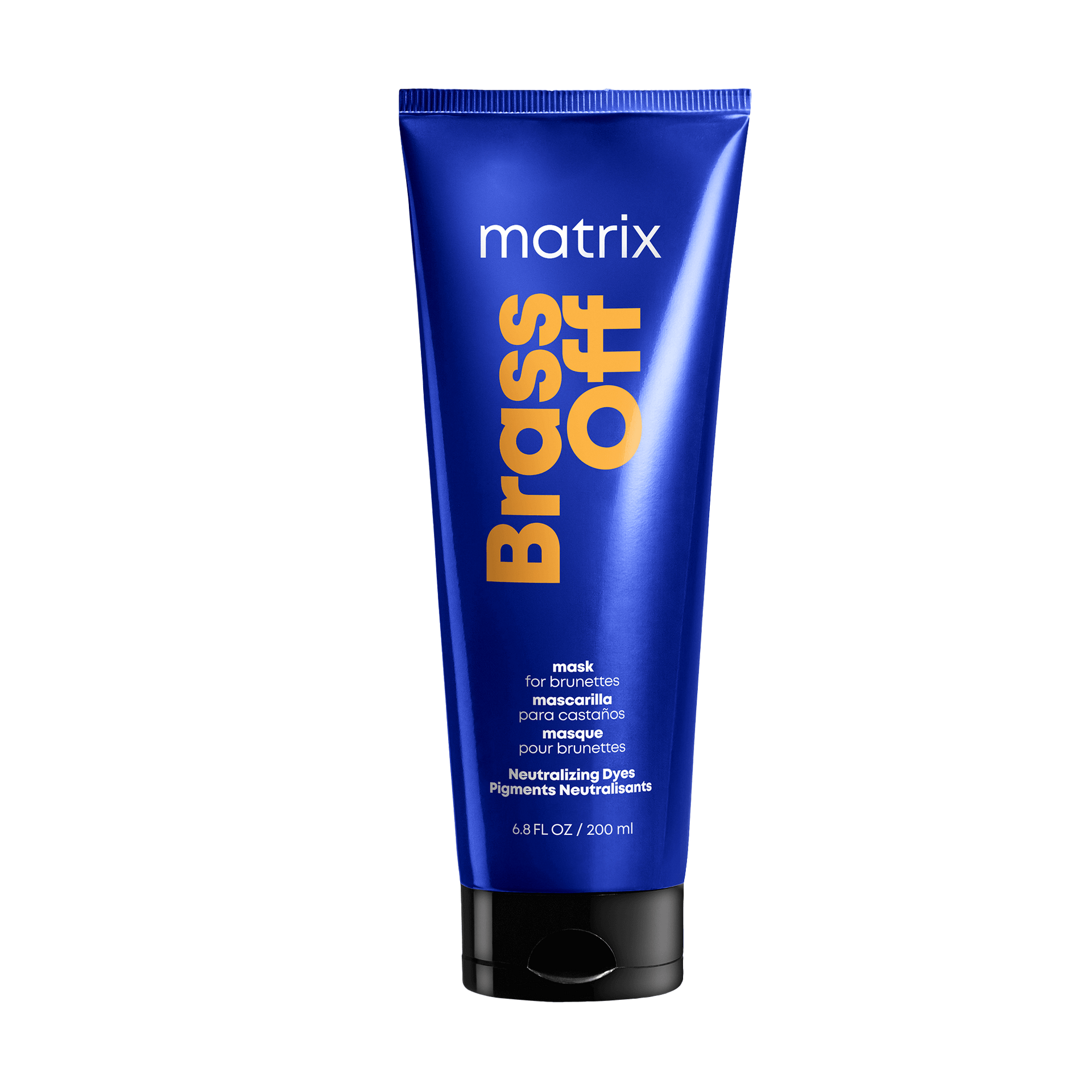 Masque Brass Off Matrix – Soin bleu-violet anti-reflets cuivrés pour cheveux blonds foncés ou méchés