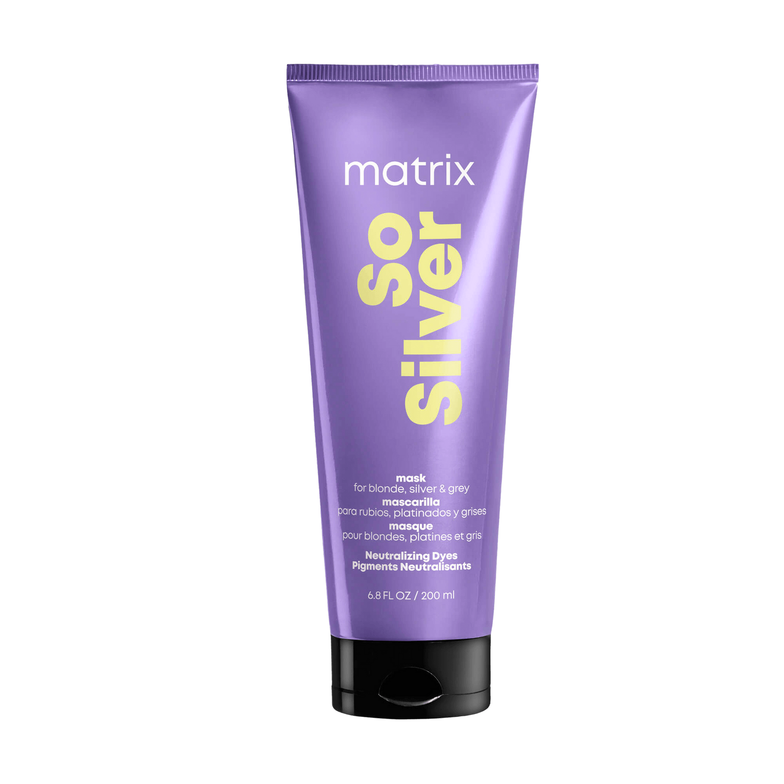 Masque So Silver Matrix – Soin déjaunissant pour cheveux blonds, gris ou blancs, 200 ml