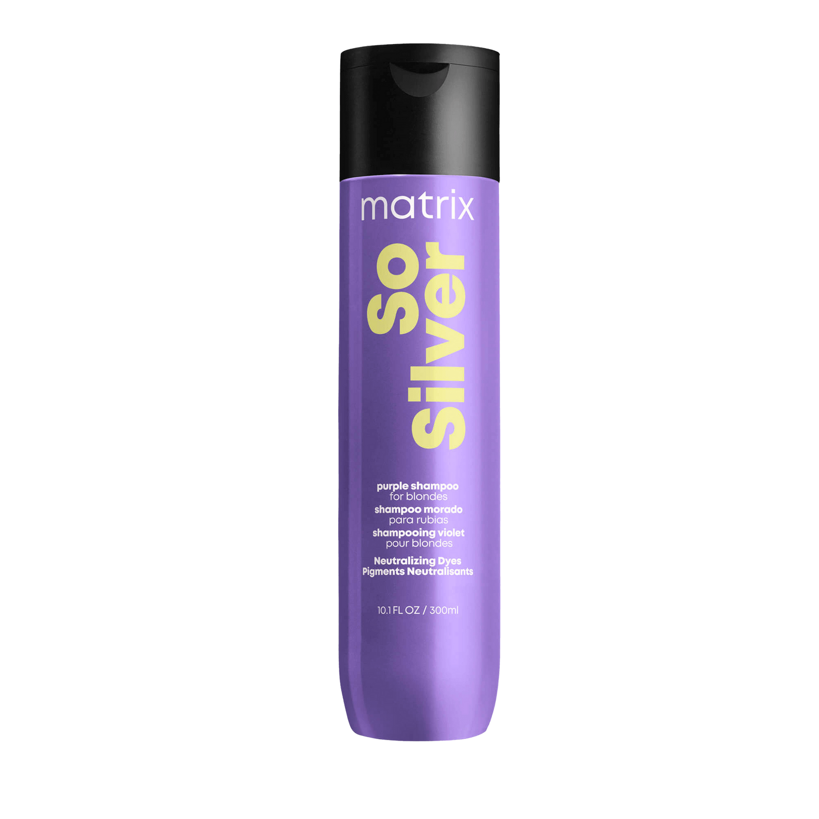 Shampooing violet Matrix So Silver – Déjaunissant pour cheveux blonds, gris ou méchés