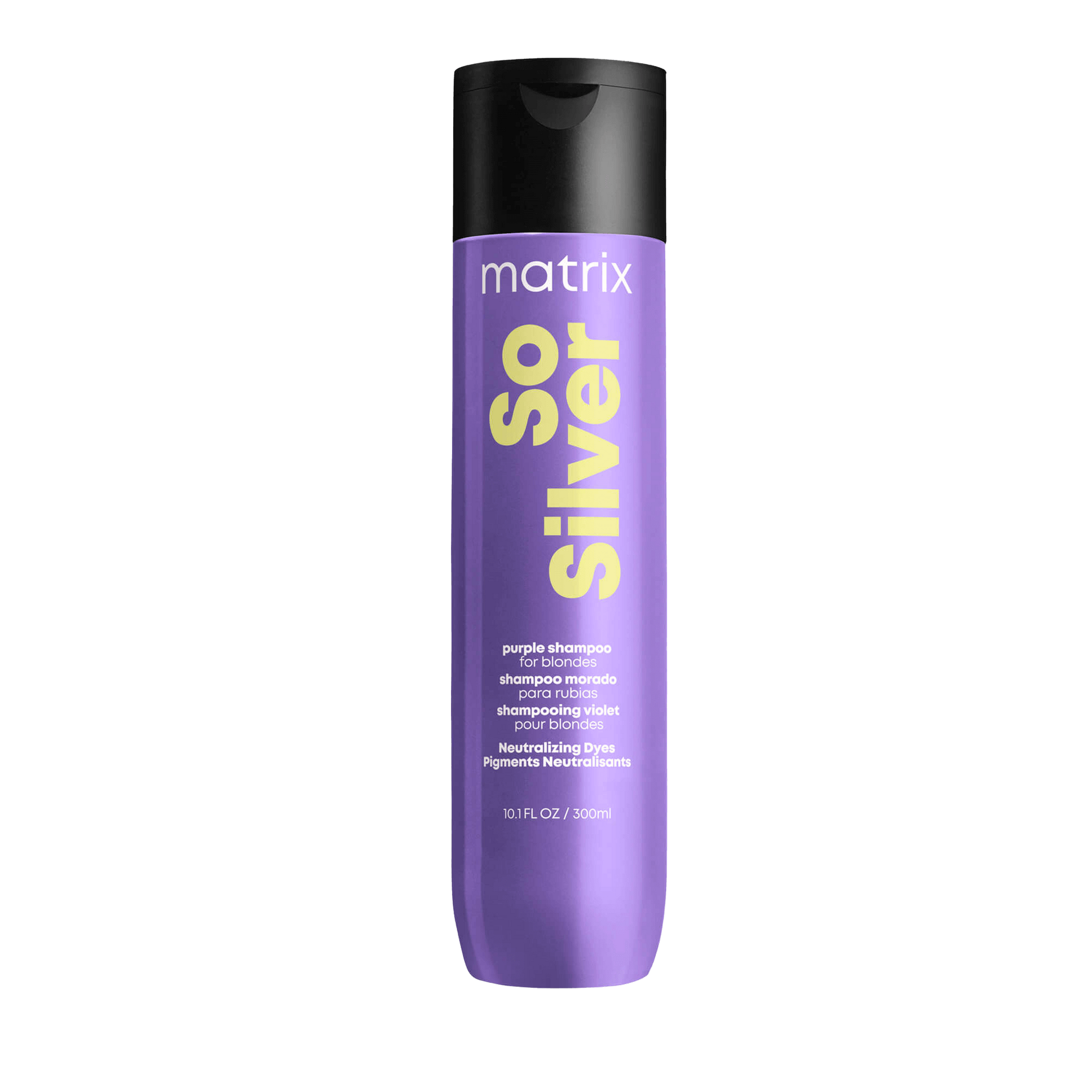 Shampooing violet Matrix So Silver – Déjaunissant pour cheveux blonds, gris ou méchés