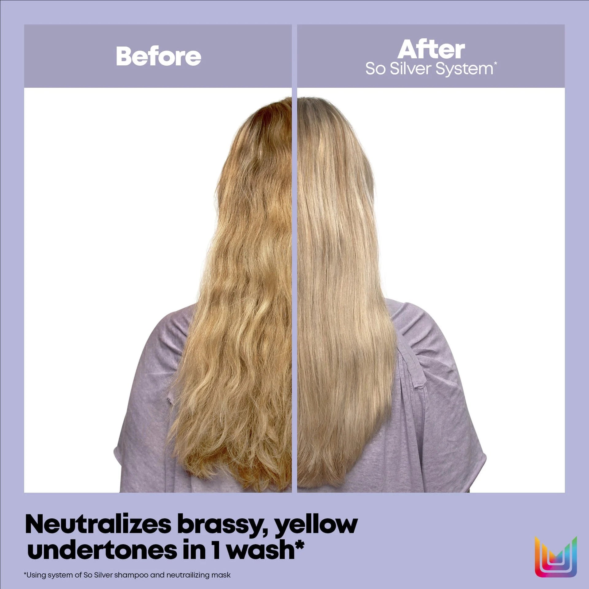 Shampooing violet Matrix So Silver – Déjaunissant pour cheveux blonds, gris ou méchés