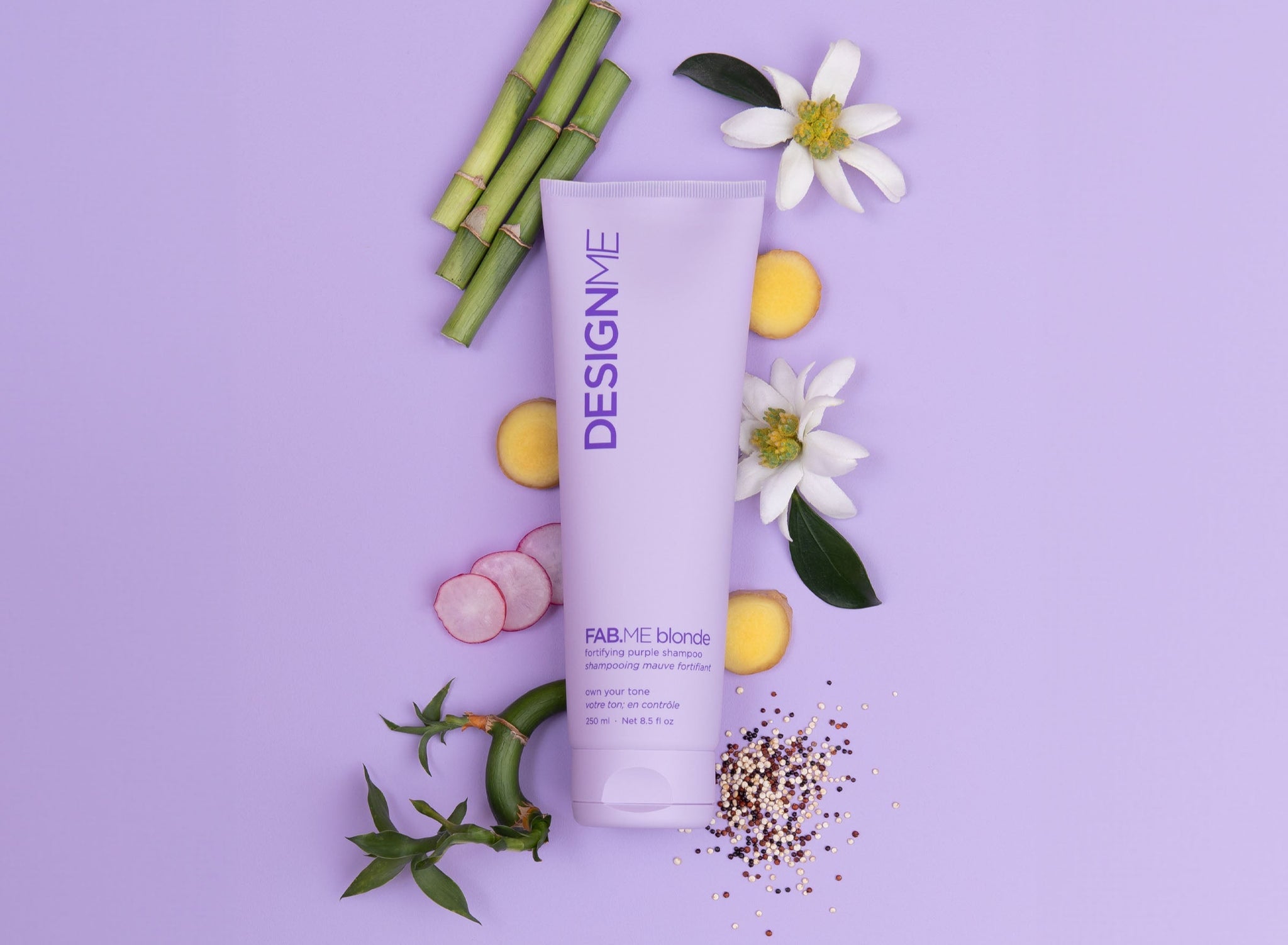 Shampooing Mauve Fortifiant Anti-Tons Jaunes Fab. Me blonde