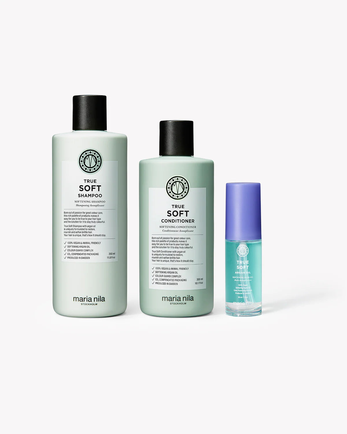Coffret beauté True Soft de Maria Nila – trousse végan rose avec soins capillaires