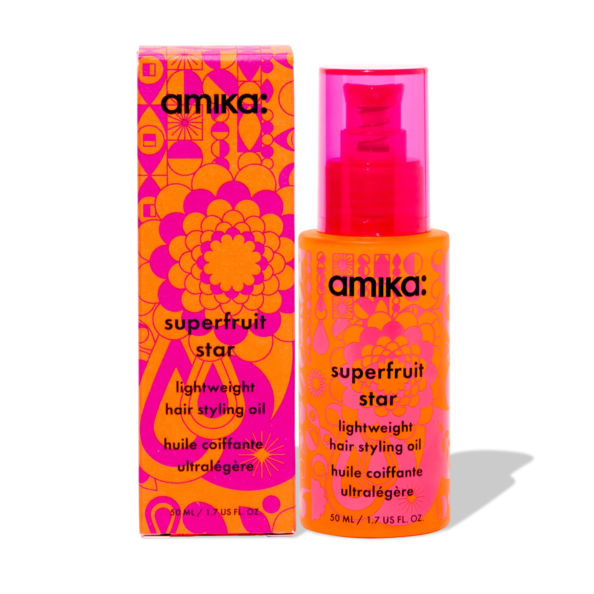  Huile coiffante légère Superfruit Star amika – 50 ml – nutrition et brillance sans alourdir